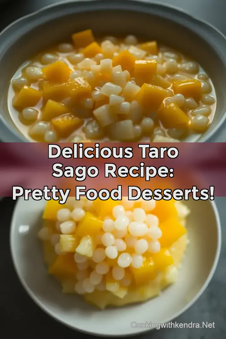 Delicious Taro Sago Recipe: Pretty Food Desserts!
