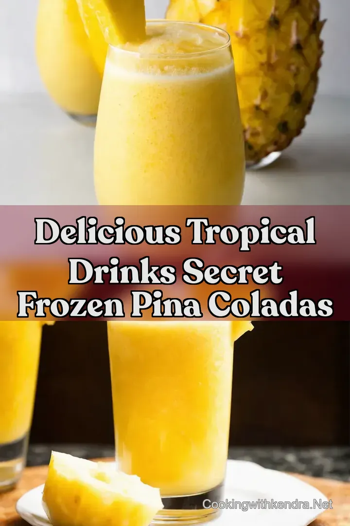 Delicious Tropical Drinks Secret Frozen Pina Coladas