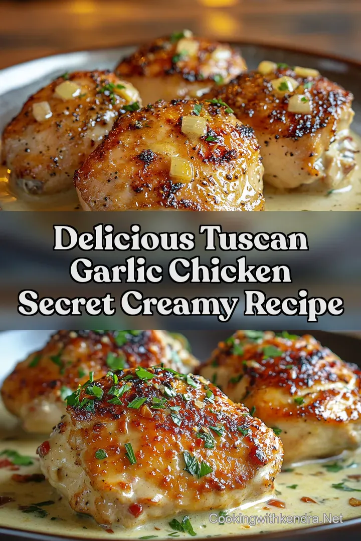Delicious Tuscan Garlic Chicken Secret Creamy Recipe