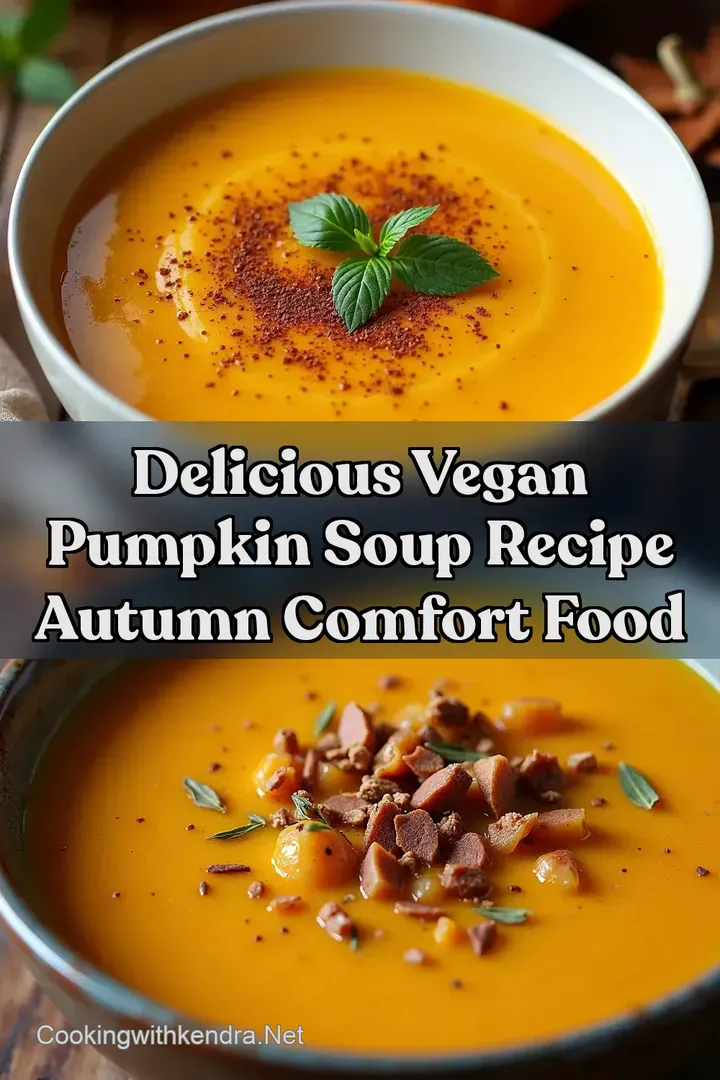 Delicious Vegan Pumpkin Soup Recipe Autumn Comfort Food