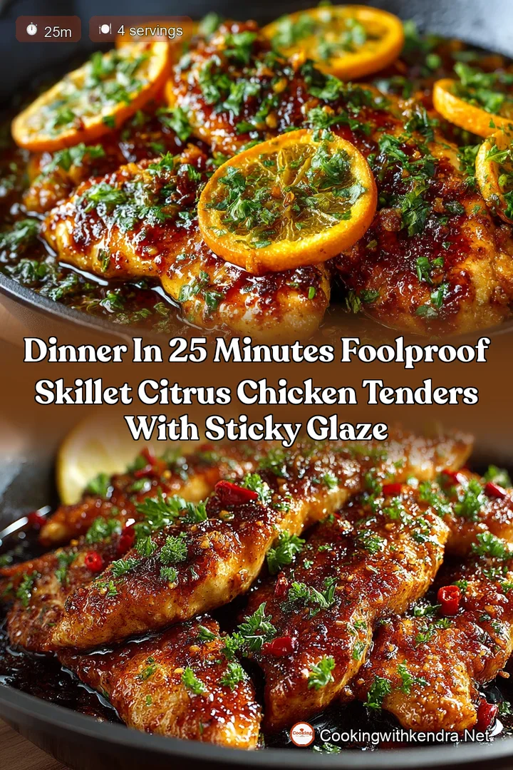 Dinner in 25 Minutes Foolproof Skillet Citrus Chicken Tenders with Sticky Glaze