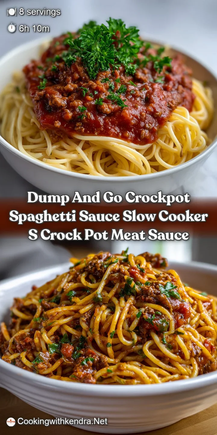 Dump And Go Crockpot Spaghetti Sauce Slow Cooker S Crock Pot Meat Sauce