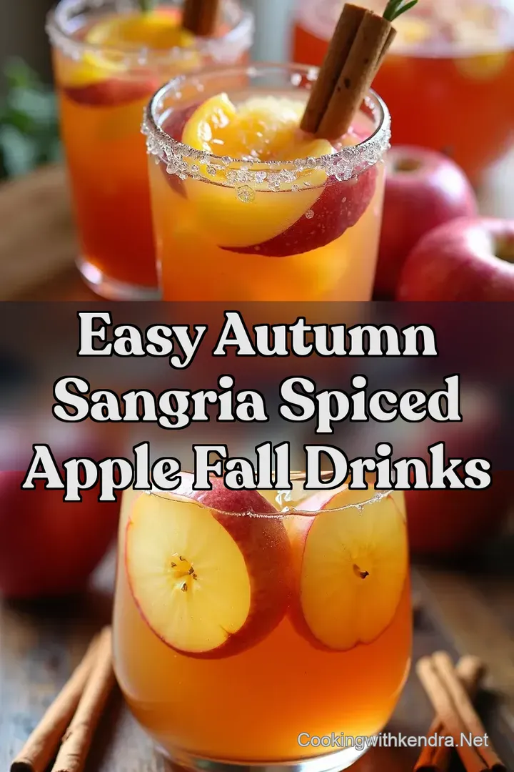 Easy Autumn Sangria Spiced Apple Fall Drinks