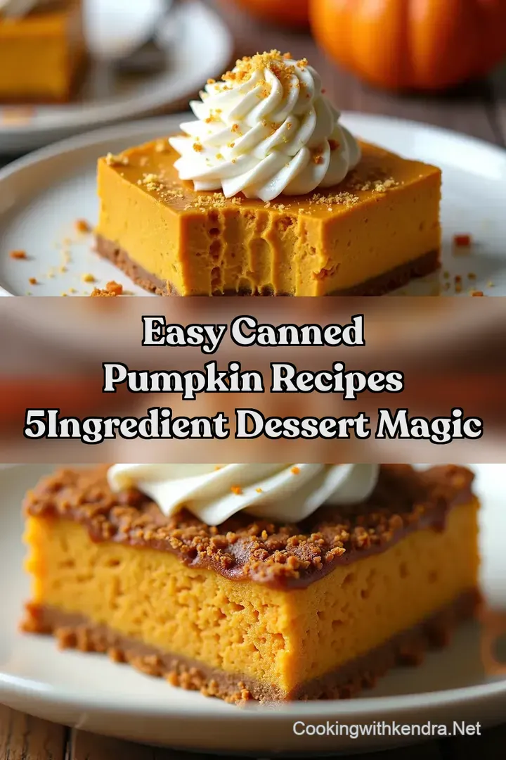 Easy Canned Pumpkin Recipes 5Ingredient Dessert Magic