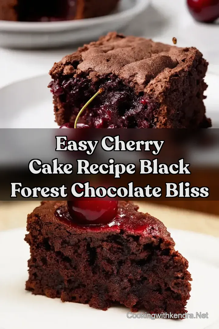 Easy Cherry Cake Recipe Black Forest Chocolate Bliss