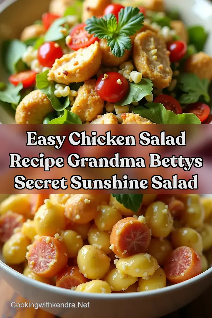 Easy Chicken Salad Recipe Grandma Bettys Secret Sunshine Salad