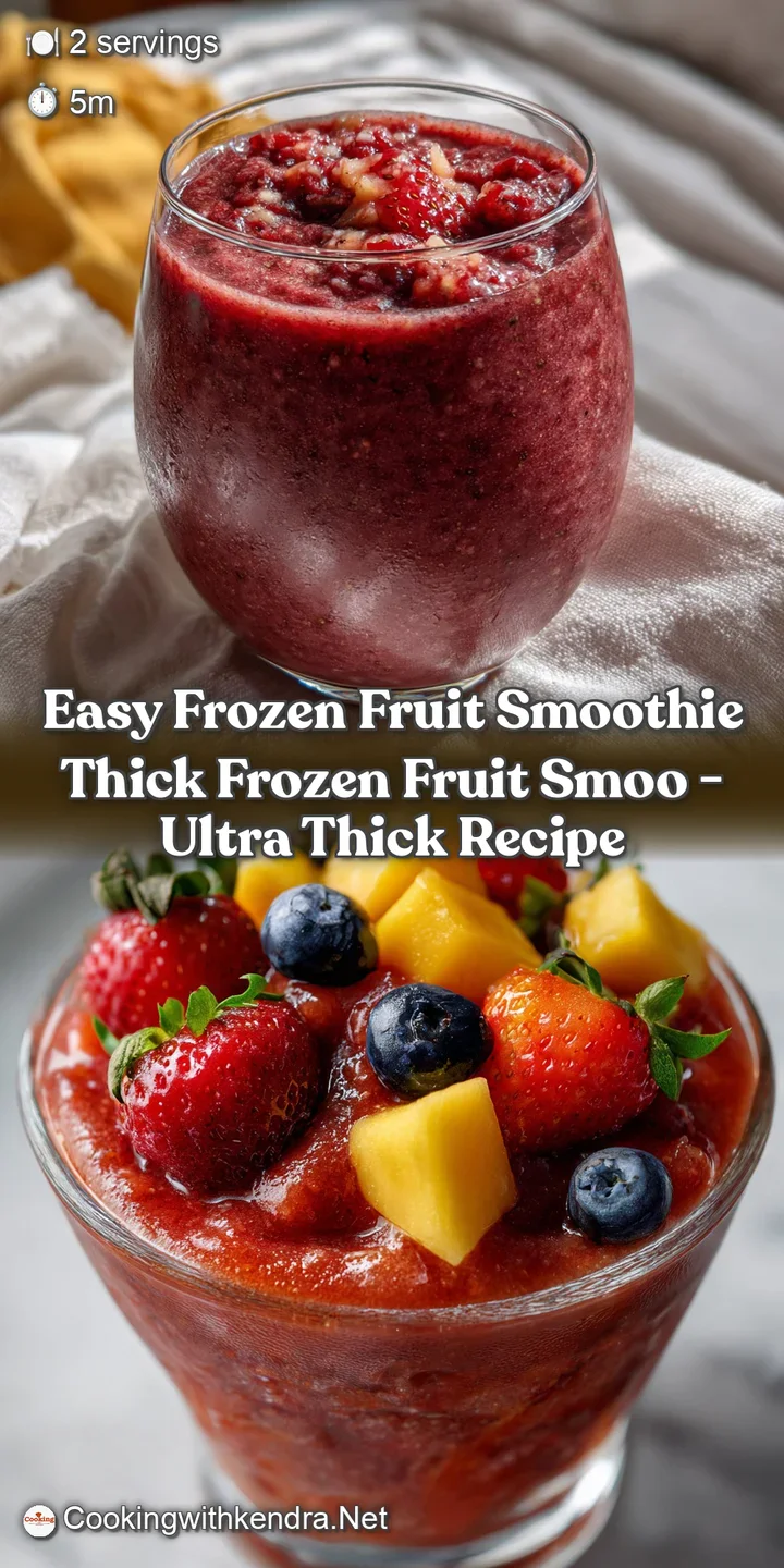 Easy Frozen Fruit Smoothie Thick Frozen Fruit Smoo - Ultra Thick Recipe