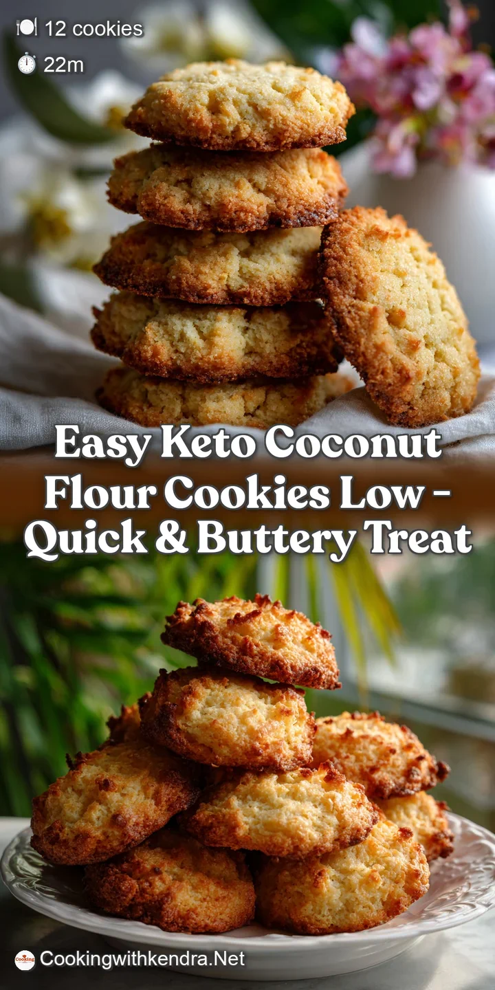 Easy Keto Coconut Flour Cookies Low - Quick & Buttery Treat