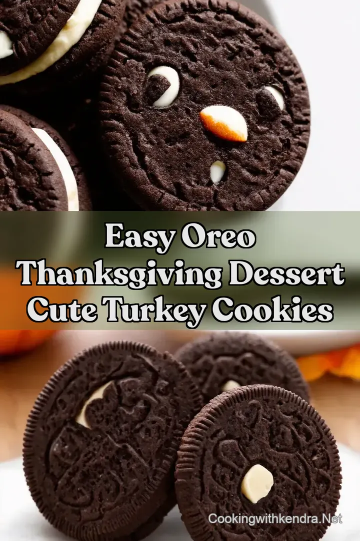Easy Oreo Thanksgiving Dessert Cute Turkey Cookies