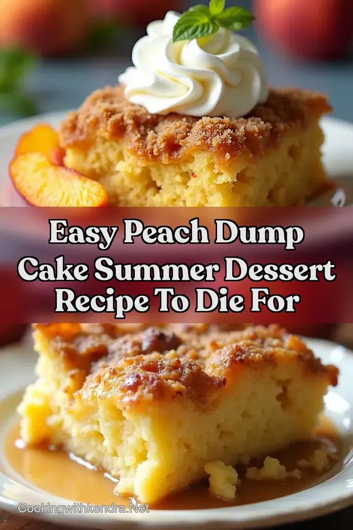 Easy Peach Dump Cake Summer Dessert Recipe to Die For