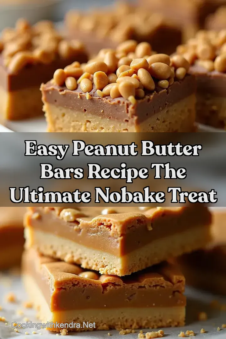 Easy Peanut Butter Bars Recipe The Ultimate NoBake Treat