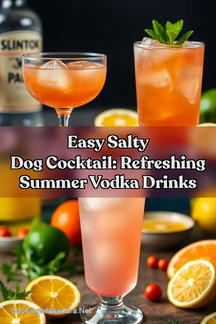 Easy Salty Dog Cocktail: Refreshing Summer Vodka Drinks