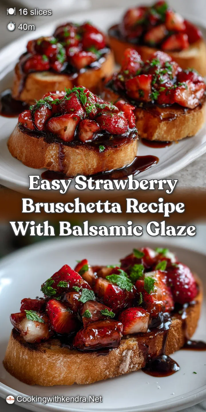 Easy Strawberry Bruschetta Recipe with Balsamic Glaze