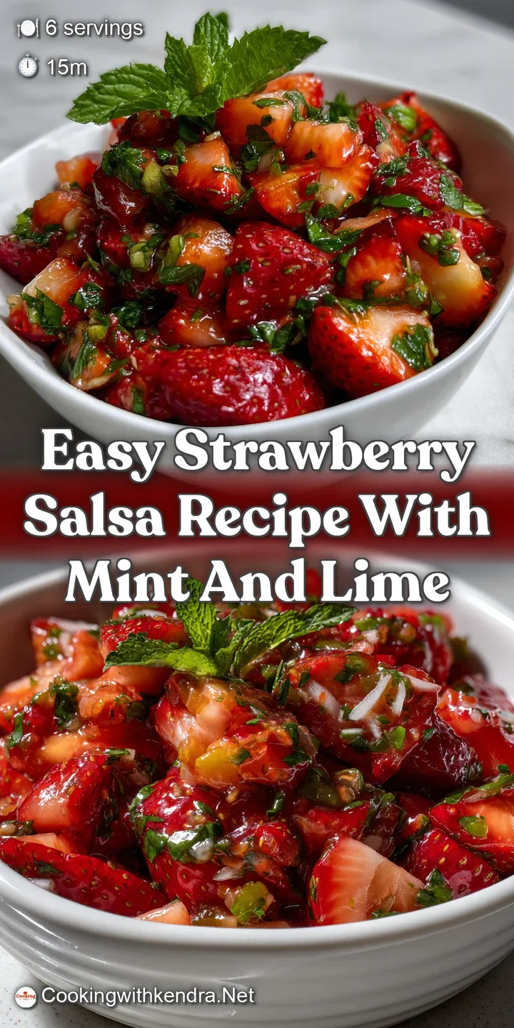 Easy Strawberry Salsa Recipe with Mint and Lime