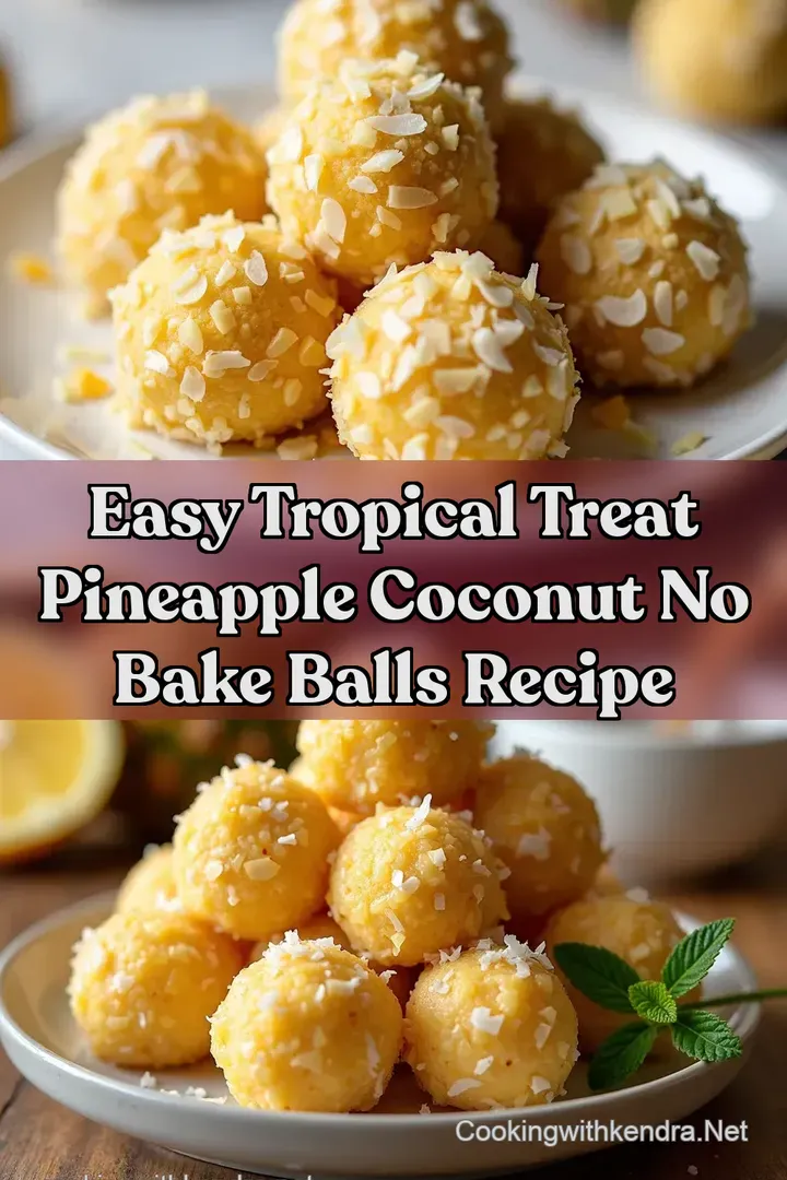 Easy Tropical Treat Pineapple Coconut No Bake Balls Recipe