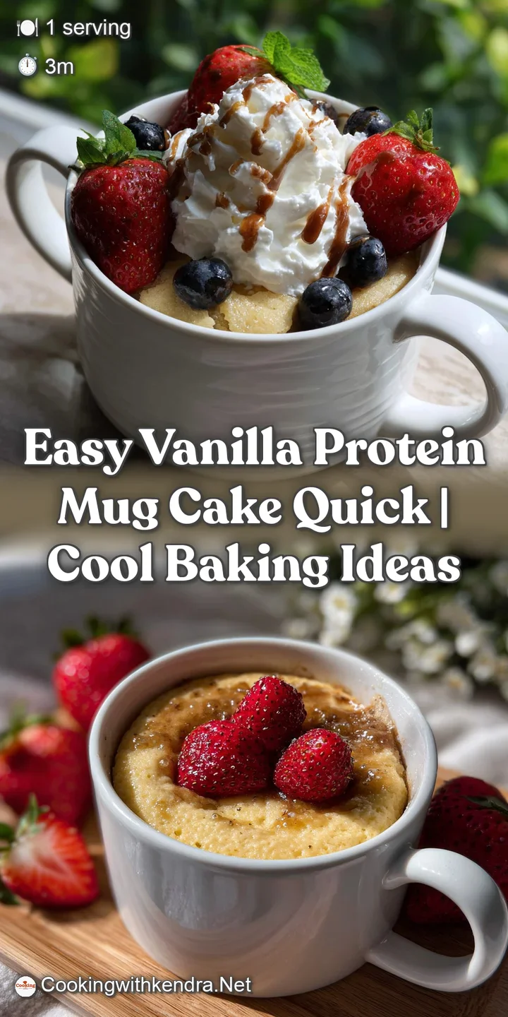 Easy Vanilla Protein Mug Cake Quick | Cool Baking Ideas