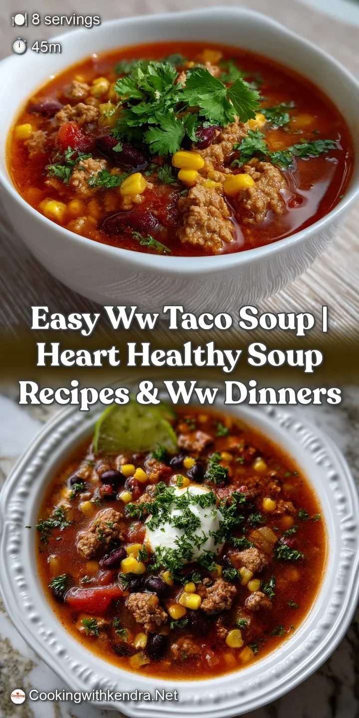 Easy ww Taco Soup | Heart Healthy Soup Recipes & Ww Dinners