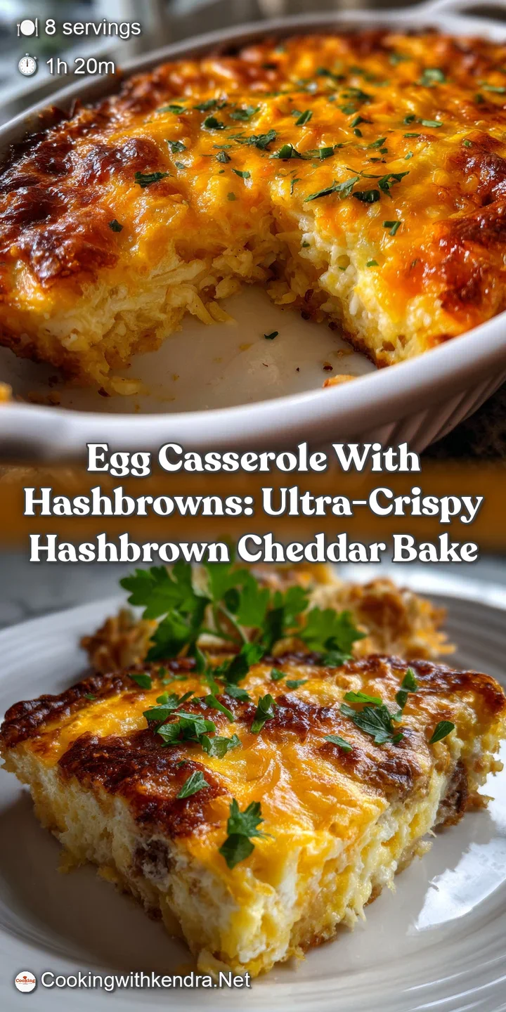 Egg Casserole with Hashbrowns: Ultra-Crispy Hashbrown Cheddar Bake