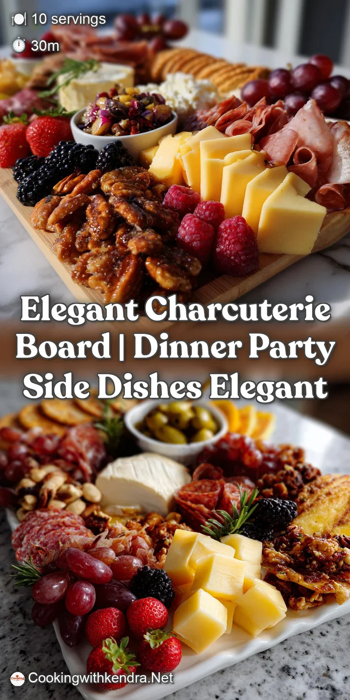 Close-up of a charcuterie board with textures of salami, brie, and crusty bread. The vibrant colors of the food make it in...