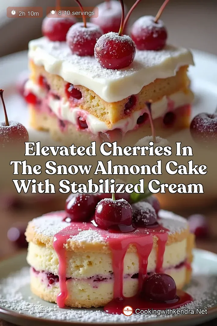 Elevated Cherries in the Snow Almond Cake with Stabilized Cream