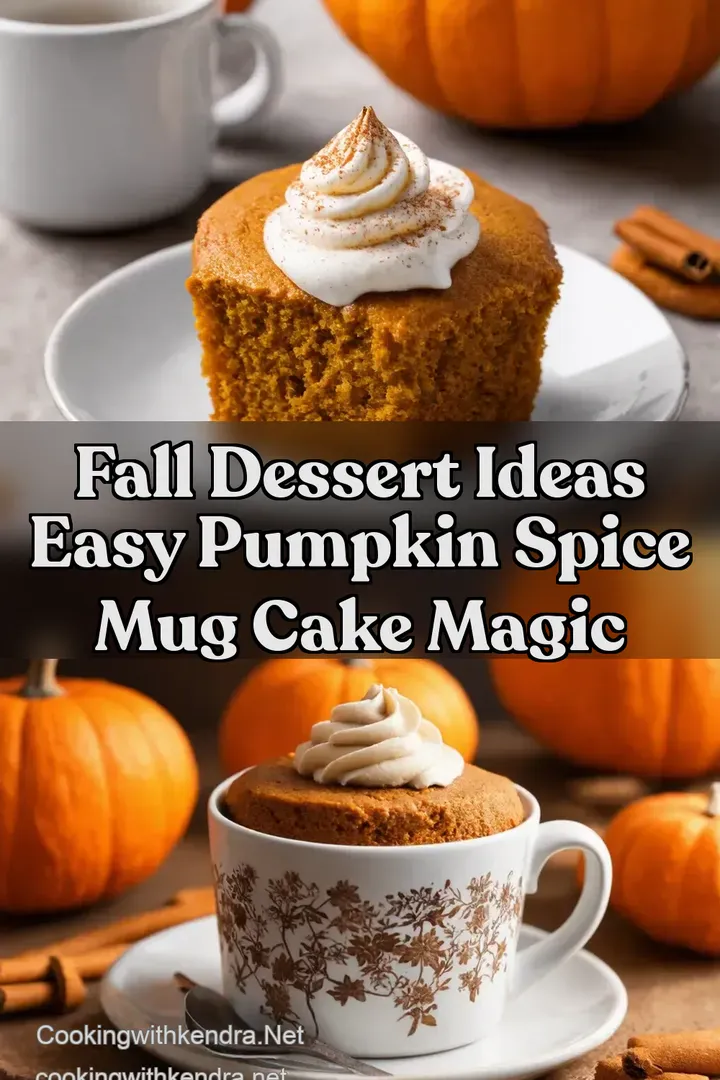 Fall Dessert Ideas Easy Pumpkin Spice Mug Cake Magic