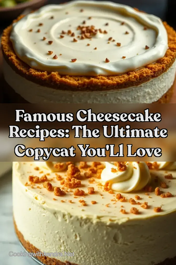 Famous Cheesecake Recipes: The Ultimate Copycat You ll Love