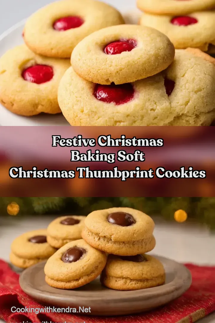 Festive Christmas Baking Soft Christmas Thumbprint Cookies