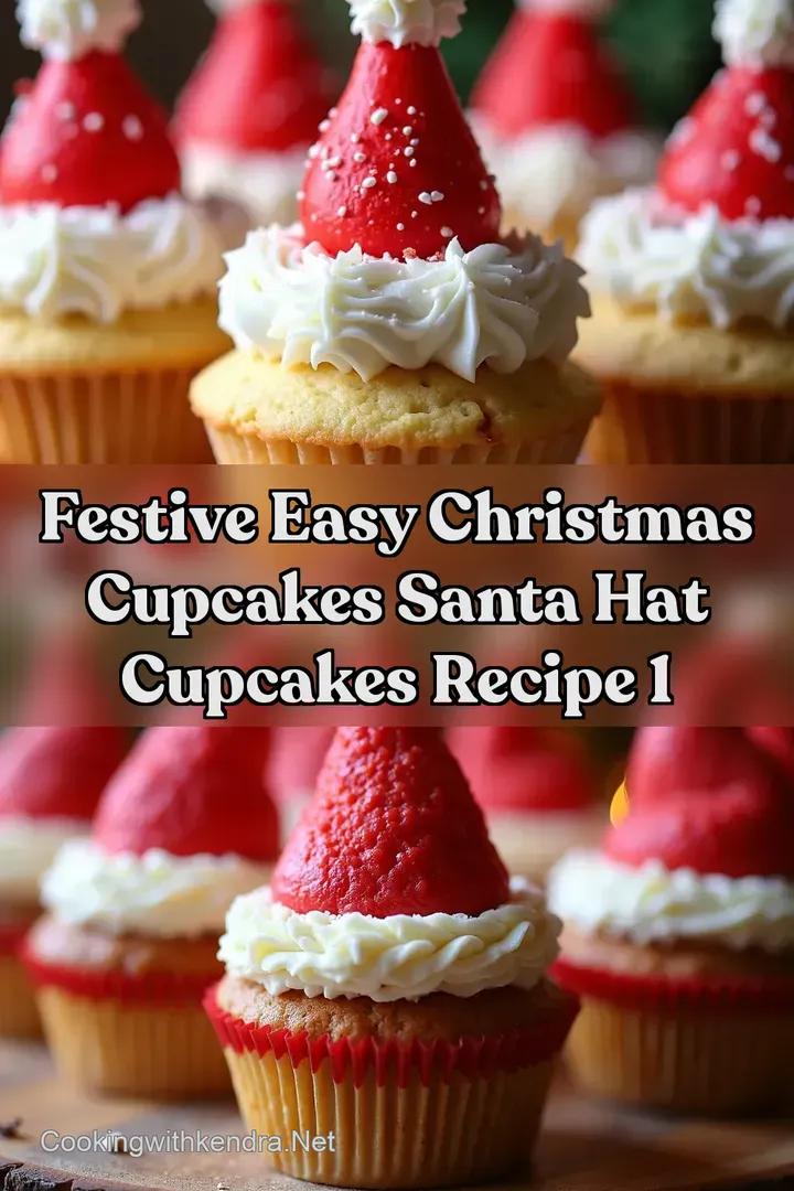 Festive Easy Christmas Cupcakes Santa Hat Cupcakes Recipe 1