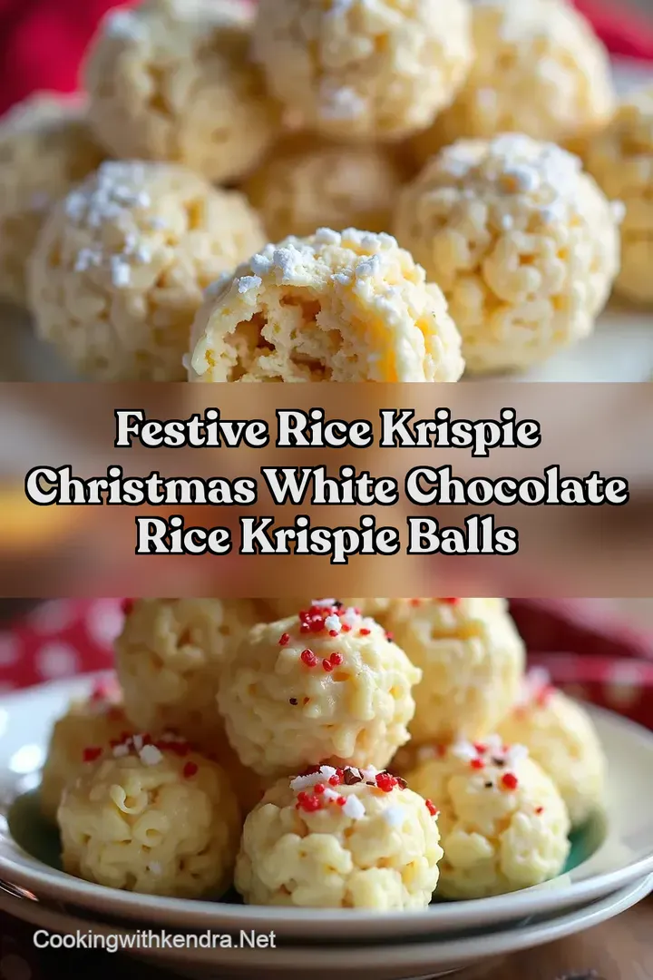 Festive Rice Krispie Christmas White Chocolate Rice Krispie Balls