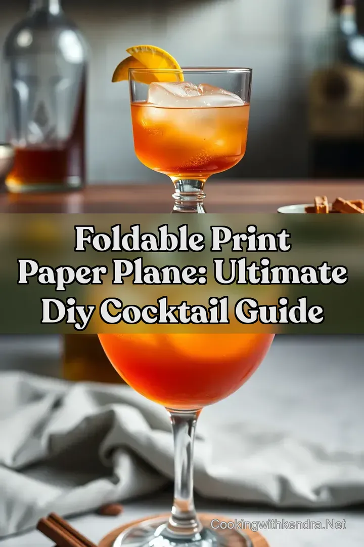 Foldable Print Paper Plane: Ultimate DIY Cocktail Guide