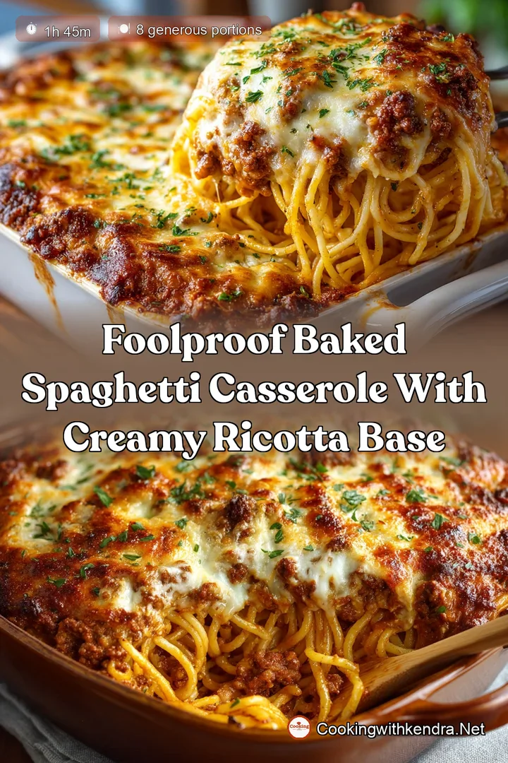 Foolproof Baked Spaghetti Casserole with Creamy Ricotta Base