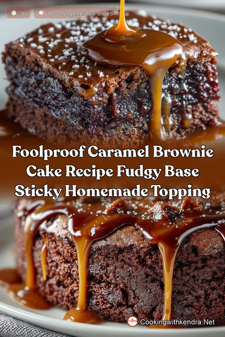 Foolproof Caramel Brownie Cake Recipe Fudgy Base Sticky Homemade Topping