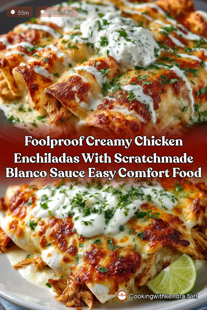 Foolproof Creamy Chicken Enchiladas with ScratchMade Blanco Sauce Easy Comfort Food