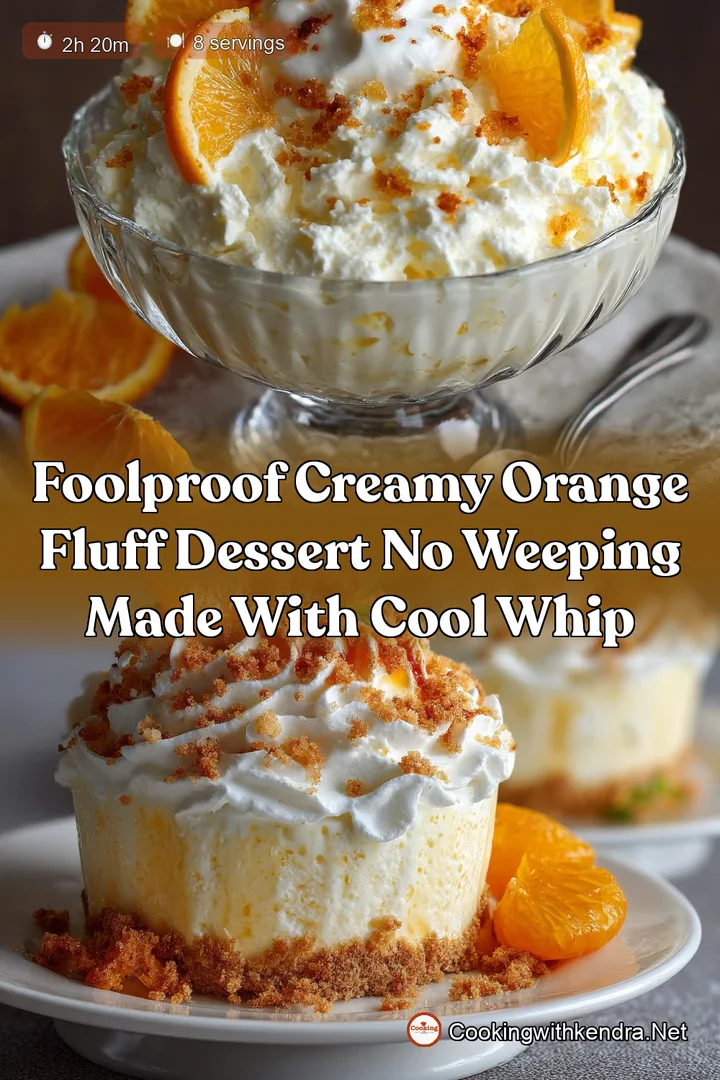 Foolproof Creamy Orange Fluff Dessert No Weeping Made with Cool Whip