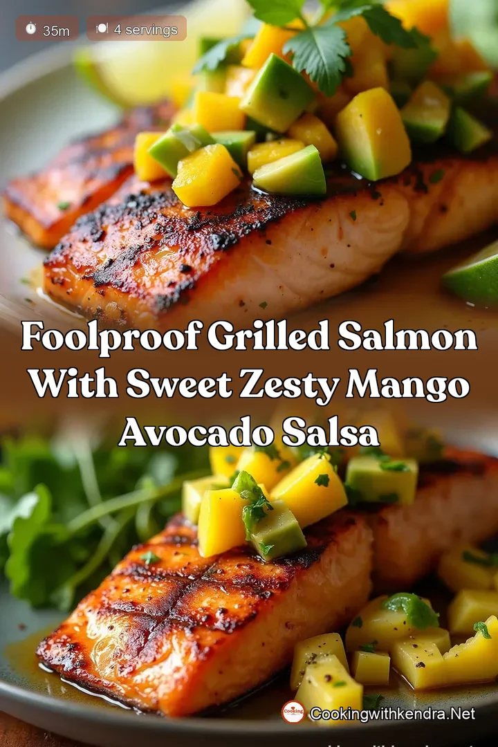 Foolproof Grilled Salmon with Sweet Zesty Mango Avocado Salsa