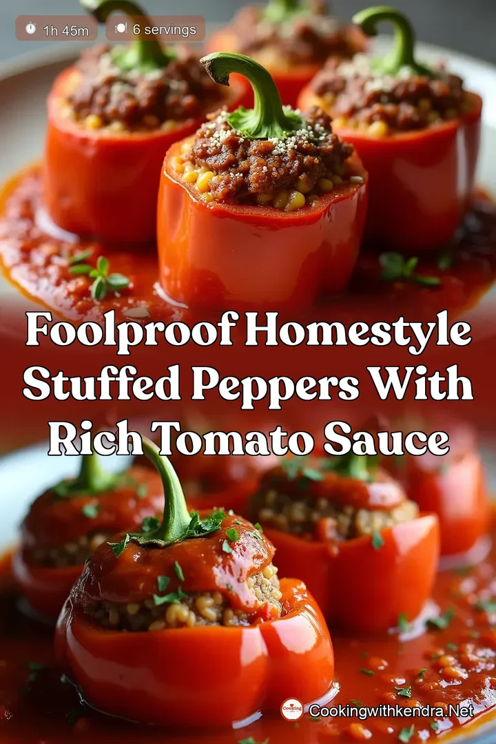 Foolproof Homestyle Stuffed Peppers with Rich Tomato Sauce