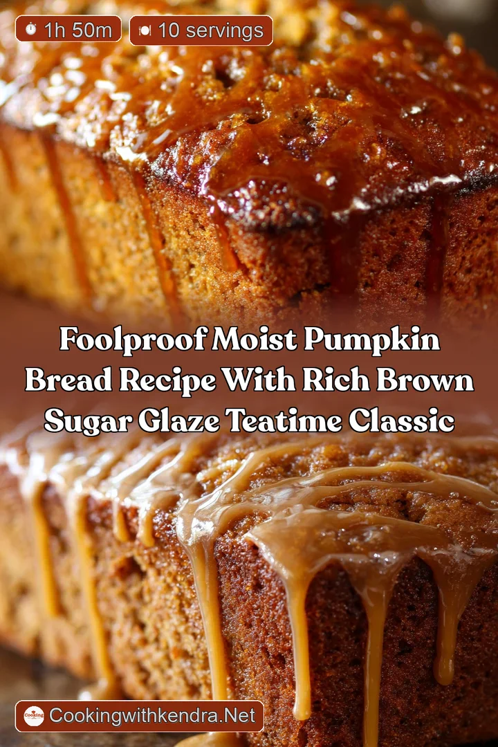 Foolproof Moist Pumpkin Bread Recipe with Rich Brown Sugar Glaze Teatime Classic