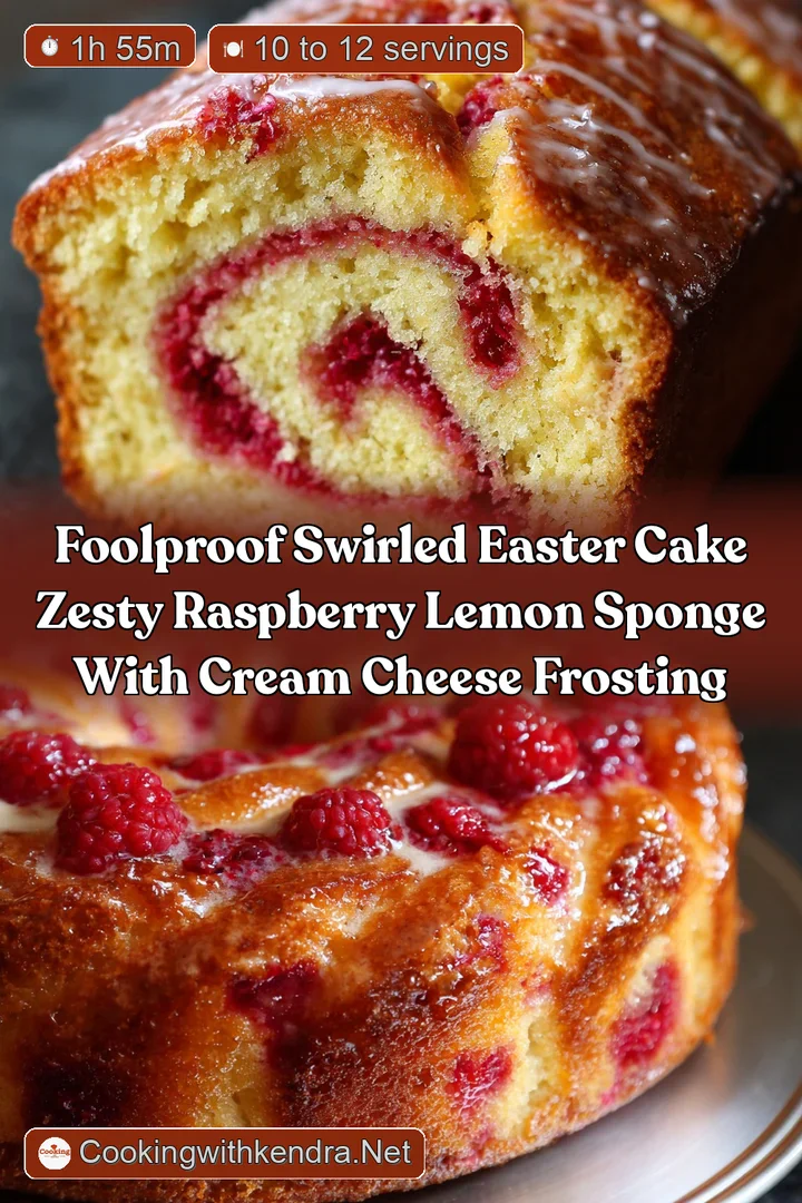 Foolproof Swirled Easter Cake Zesty Raspberry Lemon Sponge with Cream Cheese Frosting