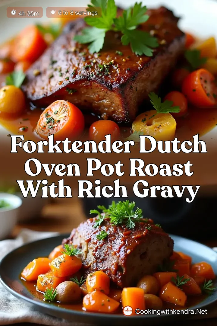 ForkTender Dutch Oven Pot Roast with Rich Gravy