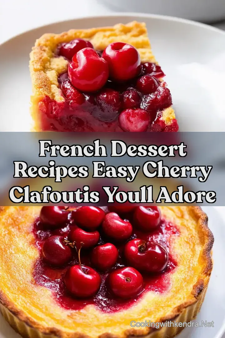 French Dessert Recipes Easy Cherry Clafoutis Youll Adore : PIN FOR LATER French Dessert Recipes Easy Cherry Clafoutis Youll Adore