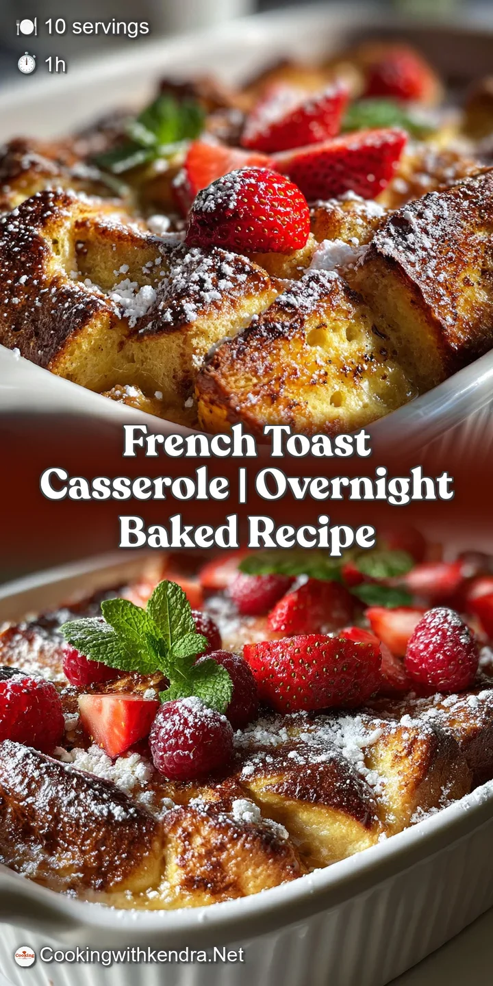 Close-up of baked French toast casserole. Soft, eggy bread is studded with sweet, bursting blueberries and crunchy pecans.
