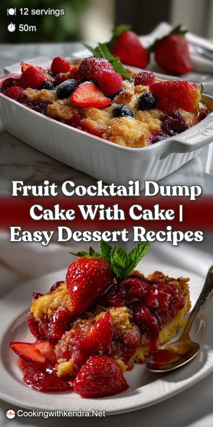 Fruit Cocktail Dump Cake with Cake | Easy Dessert Recipes