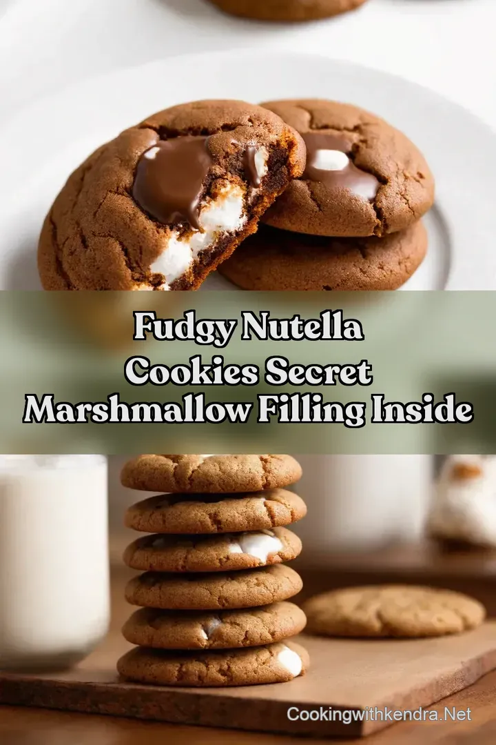 Fudgy Nutella Cookies Secret Marshmallow Filling Inside