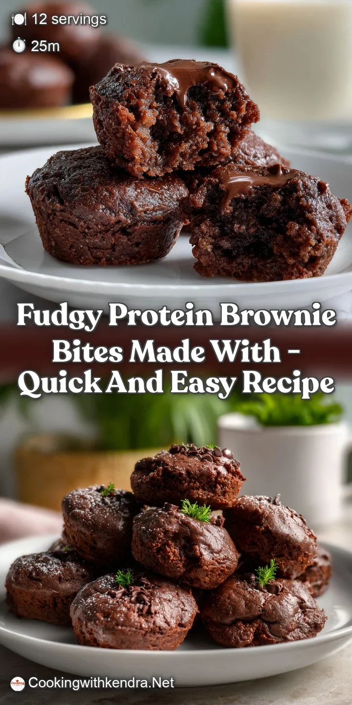Fudgy Protein Brownie Bites Made with - Quick and Easy Recipe