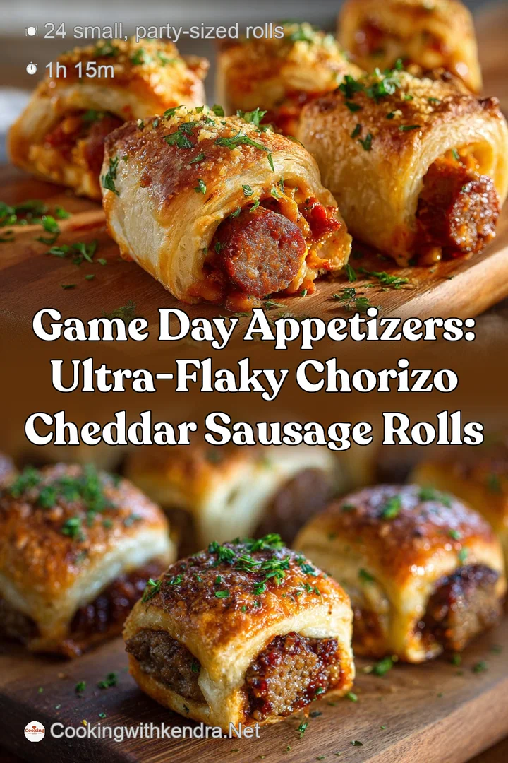 Game Day Appetizers: Ultra-Flaky Chorizo Cheddar Sausage Rolls