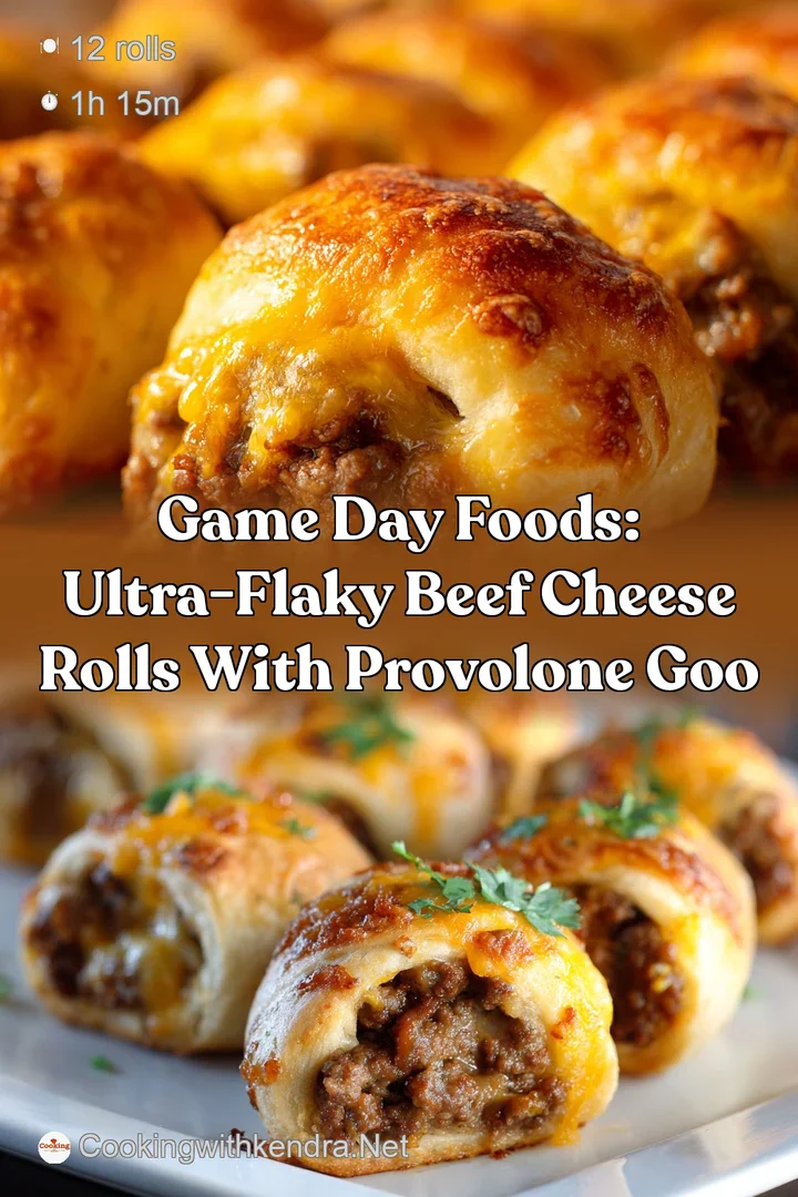 Game Day Foods: Ultra-Flaky Beef Cheese Rolls with Provolone Goo