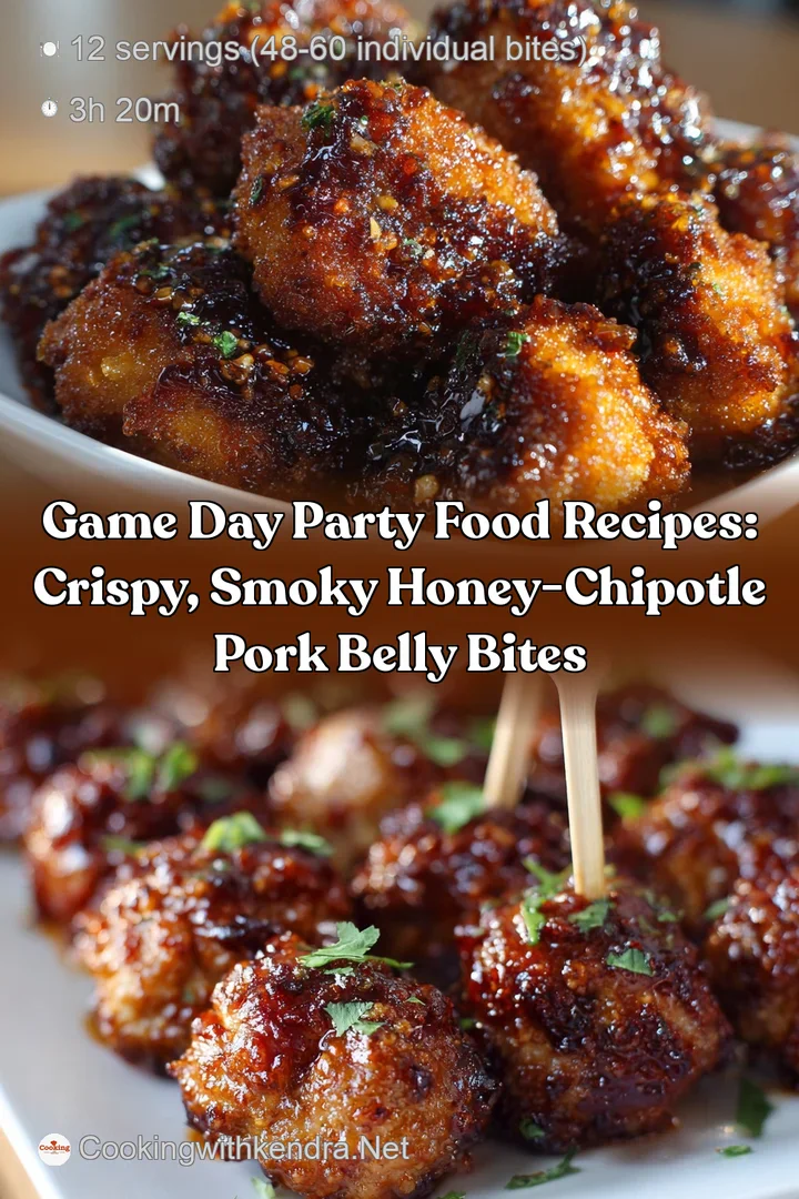Game Day Party Food Recipes: Crispy Smoky Honey-Chipotle Pork Belly Bites