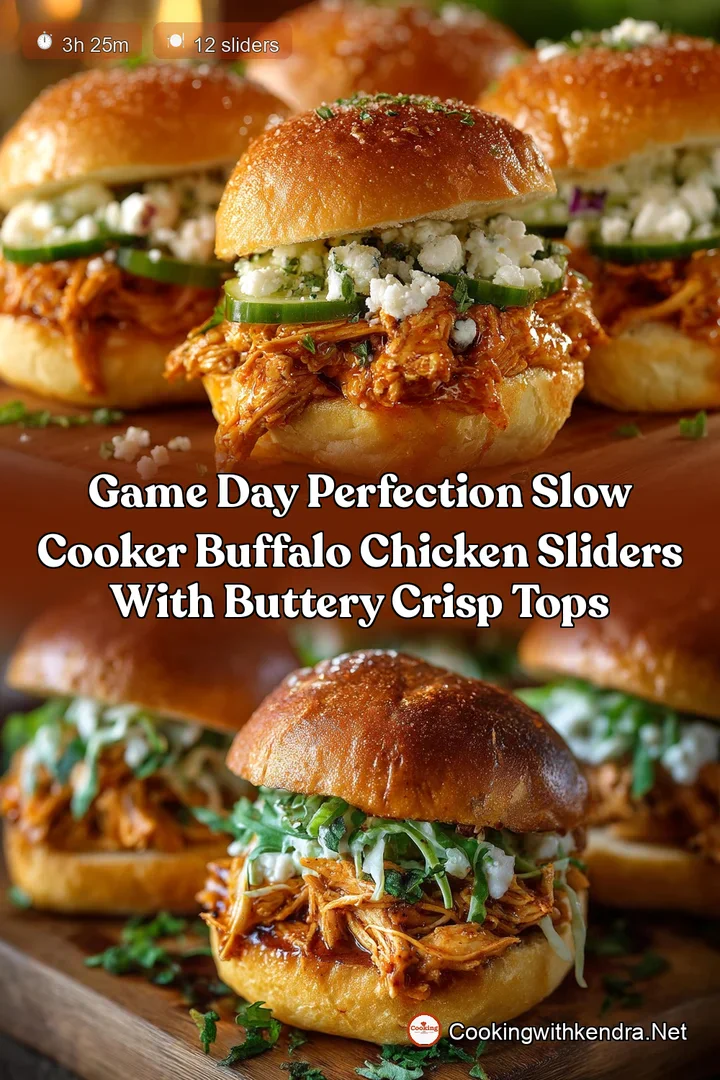 Game Day Perfection Slow Cooker Buffalo Chicken Sliders with Buttery Crisp Tops
