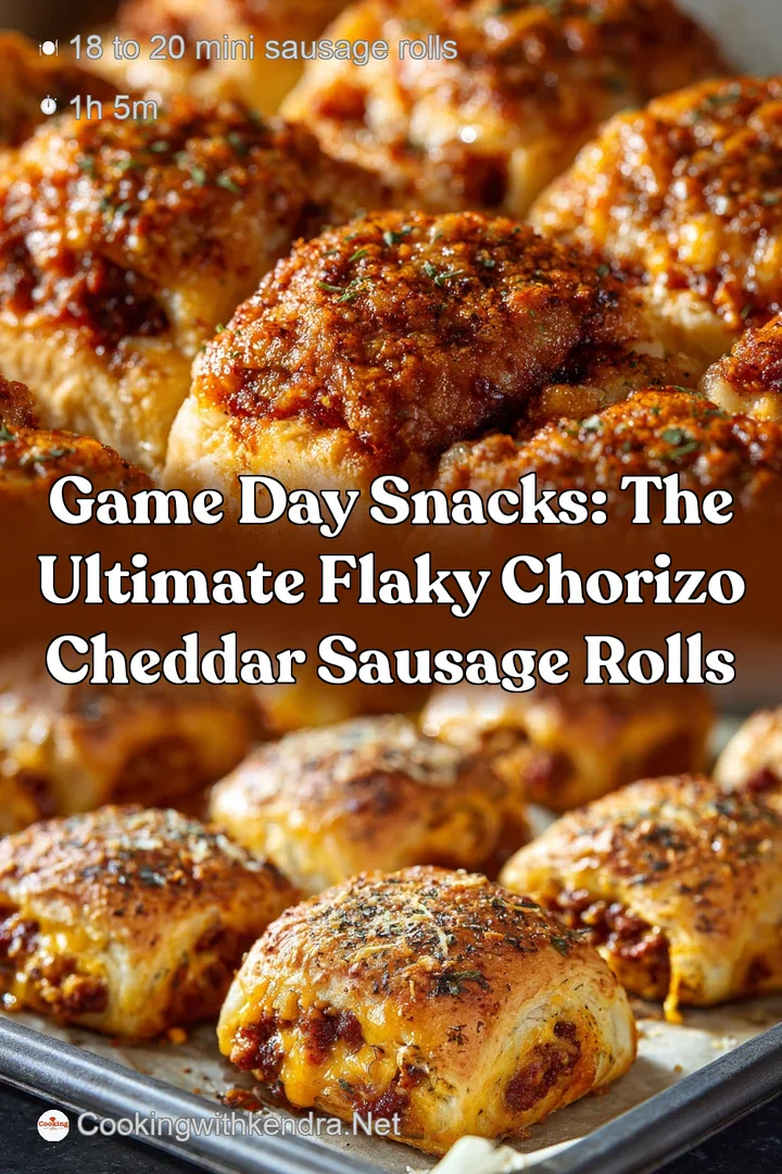 Game Day Snacks: The Ultimate Flaky Chorizo Cheddar Sausage Rolls