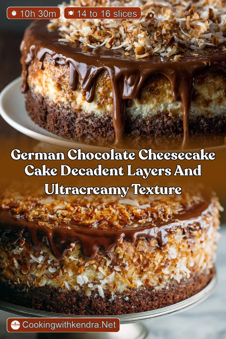 German Chocolate Cheesecake Cake Decadent Layers and UltraCreamy Texture
